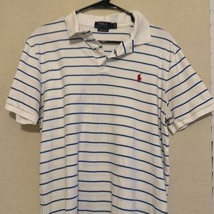 Polo by Ralph Lauren white and blue striped polo